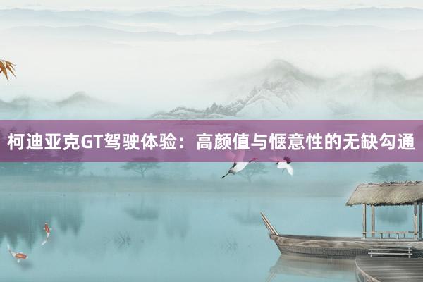 柯迪亚克GT驾驶体验：高颜值与惬意性的无缺勾通